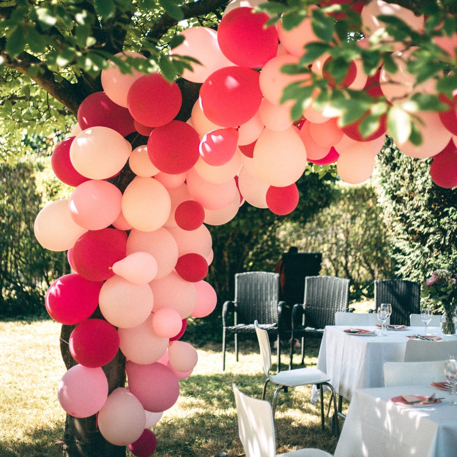 Large Pink Balloon Arch